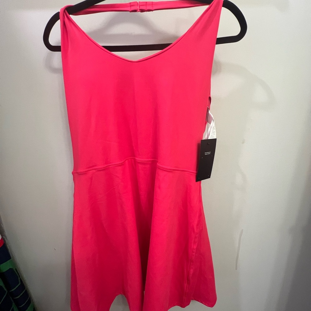 Vibrant Pink halter athletic dress